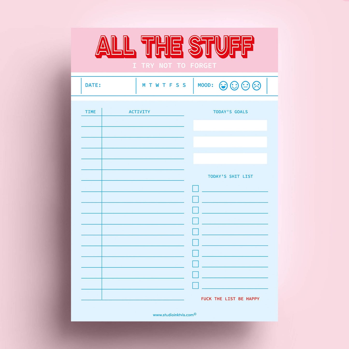 Anteckningsblock A5 - "Alla saker jag försöker att inte glömma" - Perfekt present