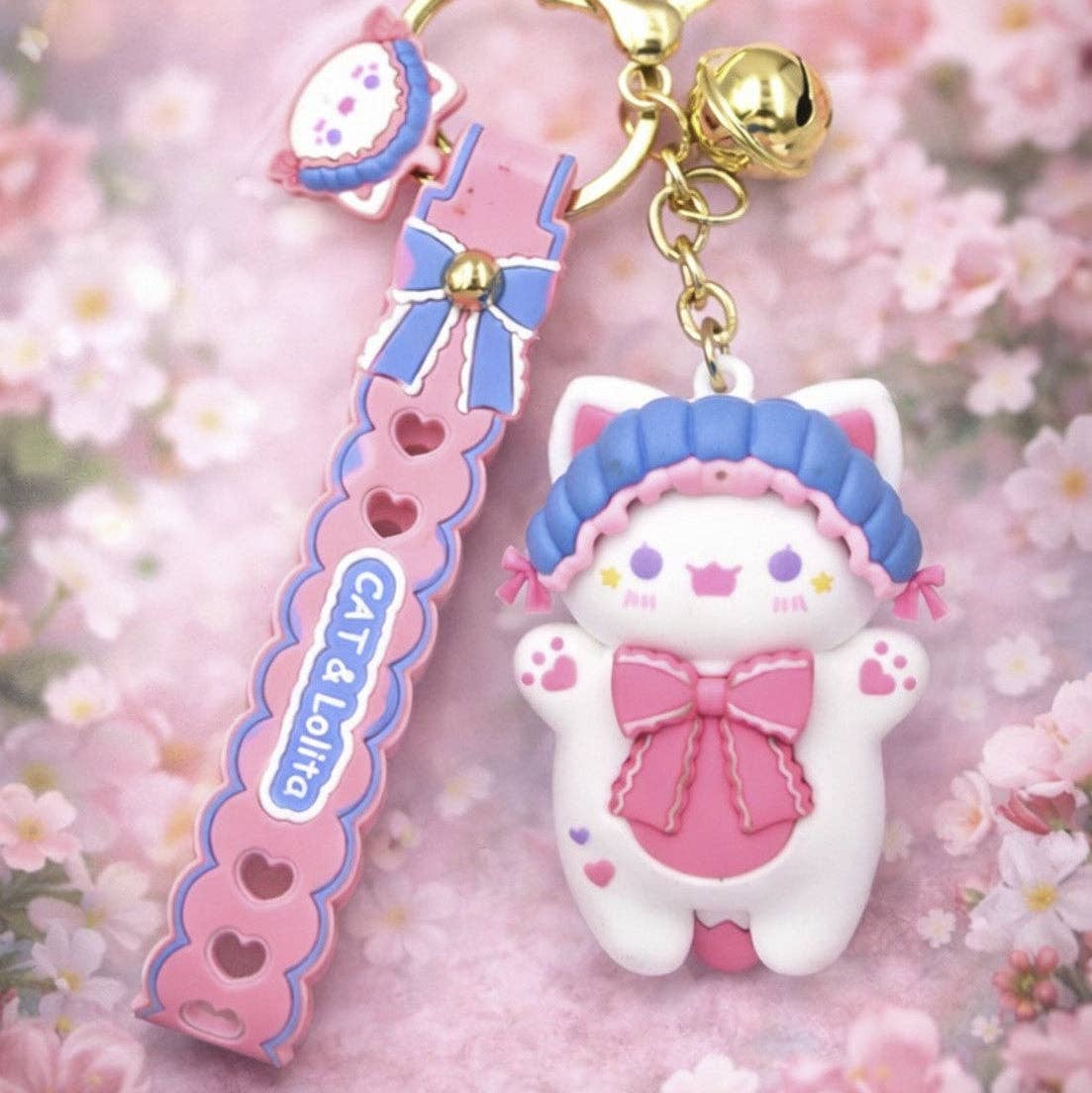 Nyckelring Kawaii Lolita Katt
