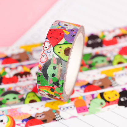 Kawaii Washi Tape - Enhörning, Yoda & Sushi för Bullet Journal & DIY