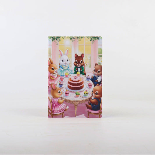 Kawaii anteckningsbok med djurmotiv – 80 sidor, 14x21 cm