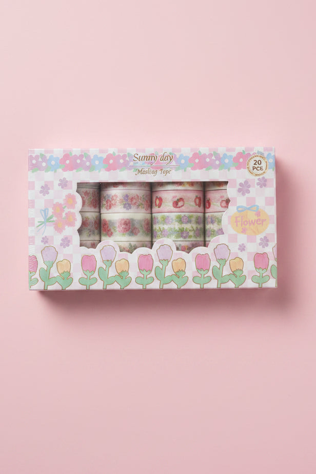 Washitejp set 20 st - Blommor