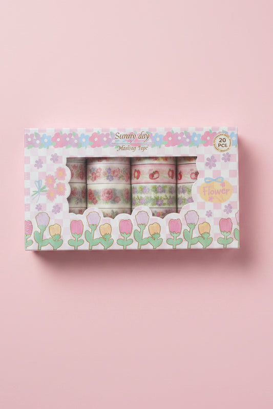 Washitejp set 20 st - Blommor