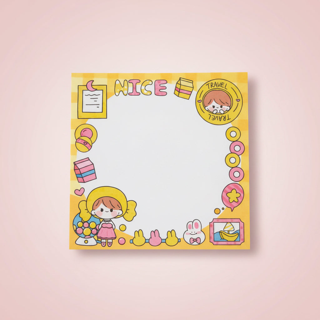 Kawaii post-its i fyra designs