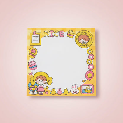 Kawaii post-its i fyra designs