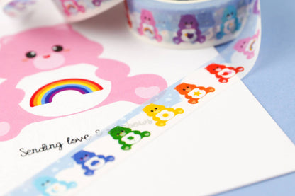 Care Bears Washi Tejp – Färgglad Kawaii Maskeringstejp för Bullet Journal