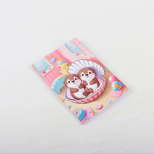 Kawaii anteckningsbok med bävermotiv – Bebisutterbok, 80 sidor