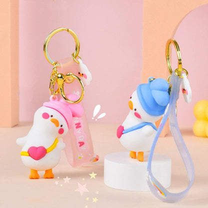 Kawaii Nyckelring Rosa Anka - Sunny Day Söt Accessoar