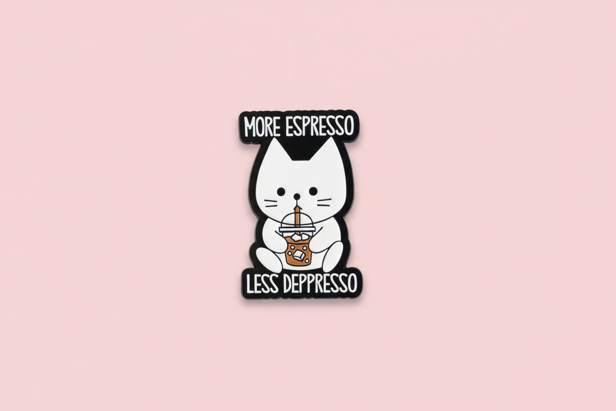 Pin - ”More espresso, less depresso”