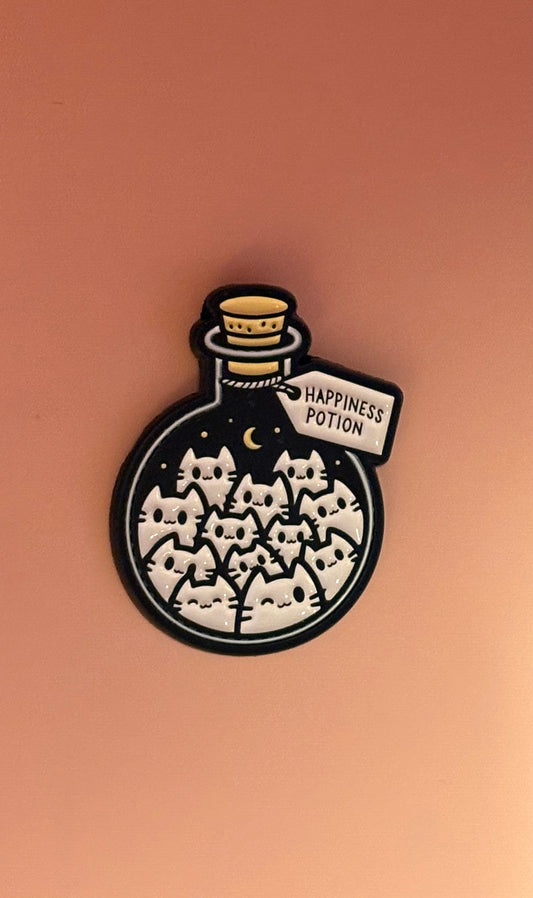 Kawaii Pin med Rolig Text - "Happiness potion"