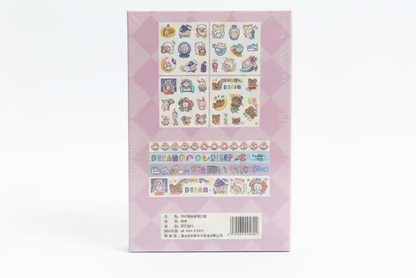 Pysselset kawaii Lila - Washitejp & stickers