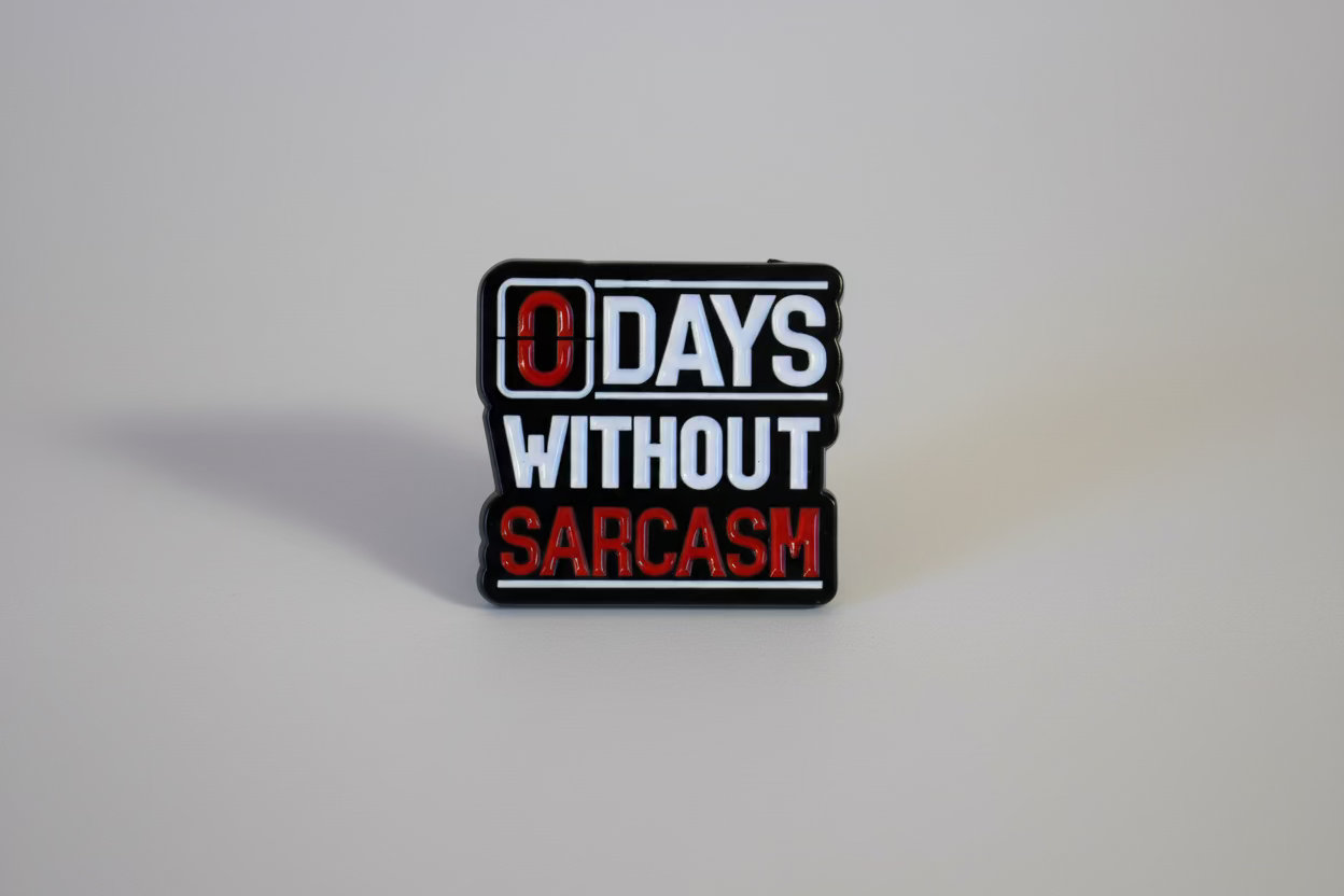 Pin - ”0 days without sarcasm”