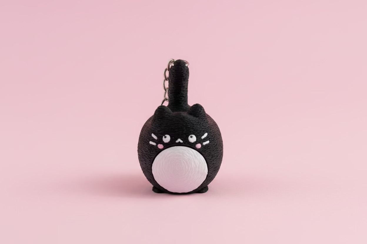 Nyckelring Katt Clicker (Chonky cat)