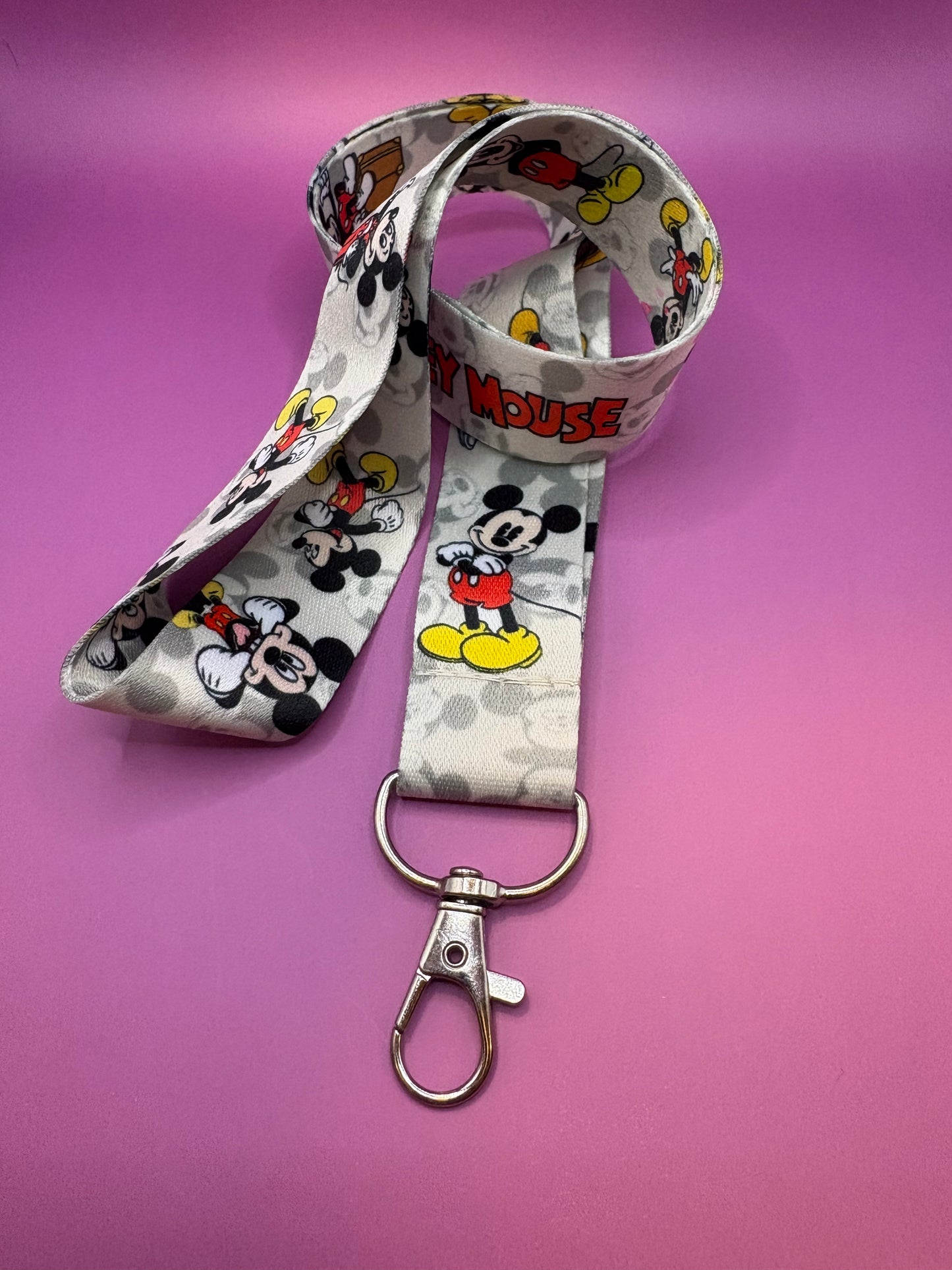 Disney Musse Pigg - Nyckelband 45cm Grå för Disneyfans