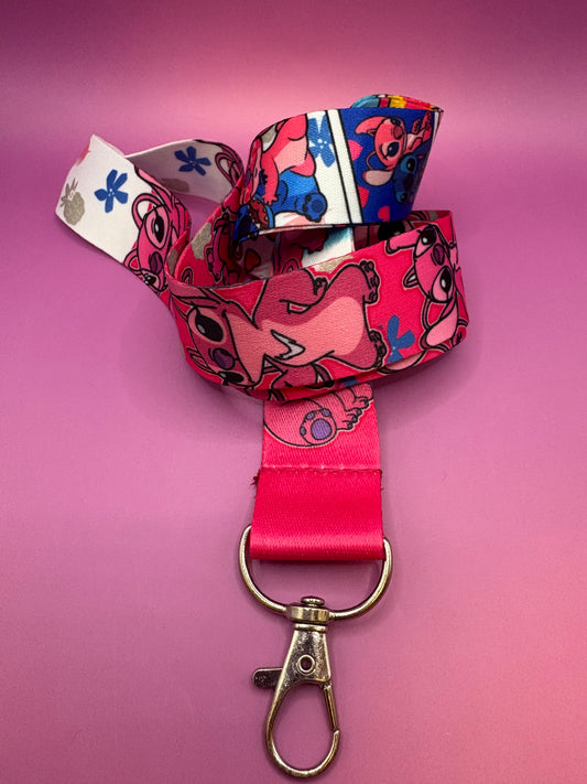 Disney Stitch - Rosa Nyckelband 45cm Kawaii Accessoar