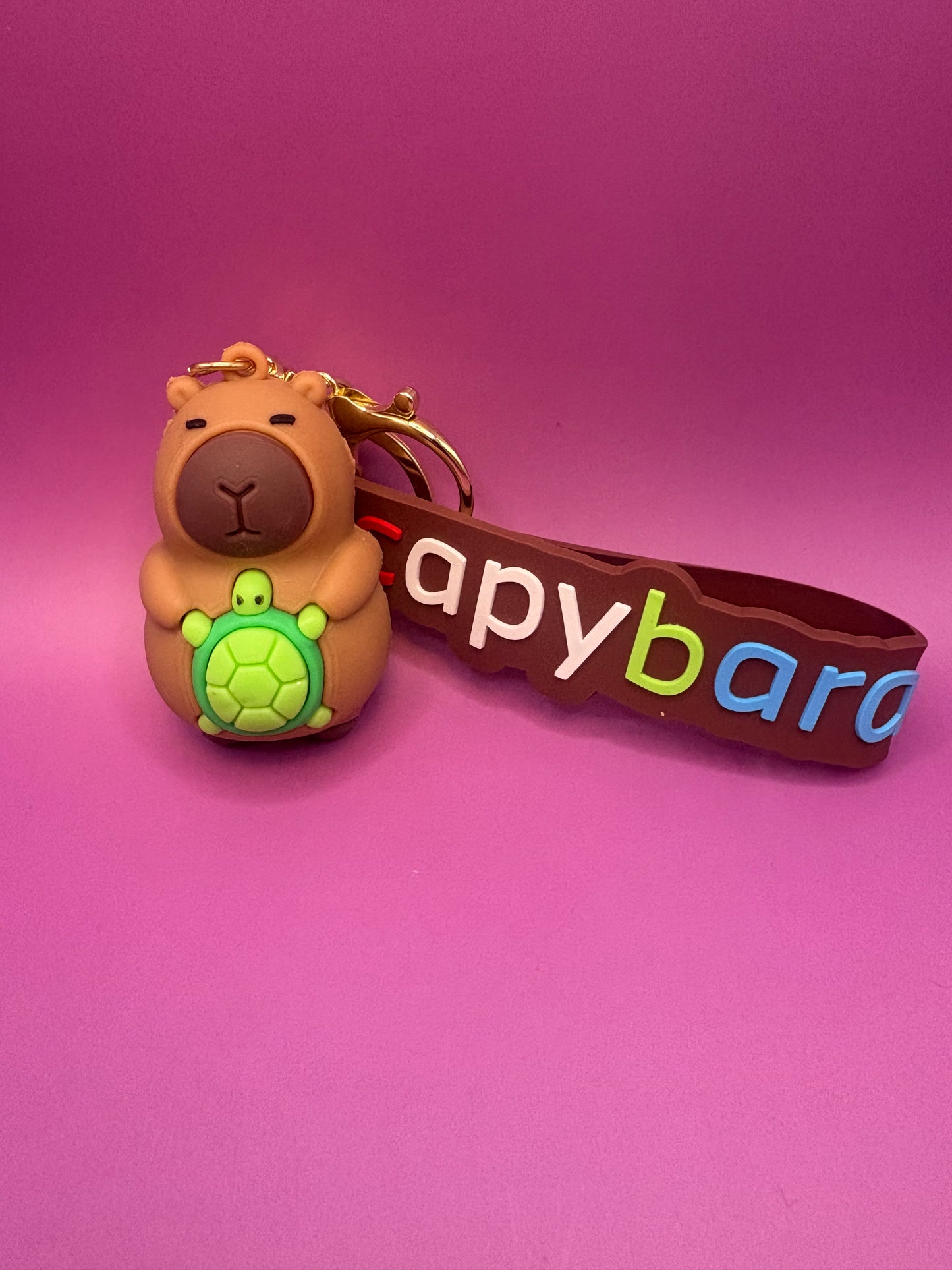 Söt Capybara Nyckelring - Kawaii Djurdesign för Väskor, Nycklar & Gåvor