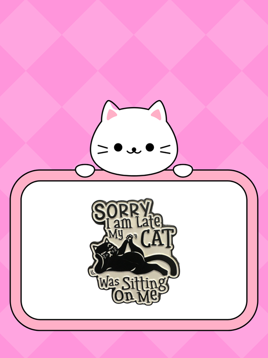 Sorry i am late my cat was sitting on me- Pin