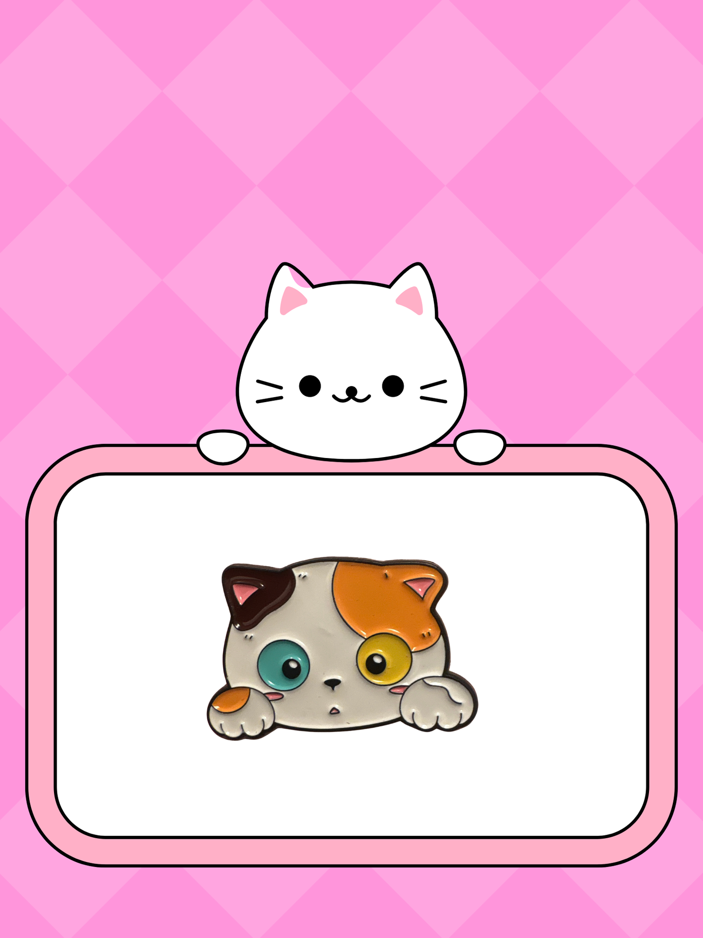 Fläckig nyfiken katt -Pin