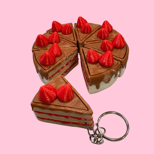 Söt Tårta Nyckelring Fidget Clicker