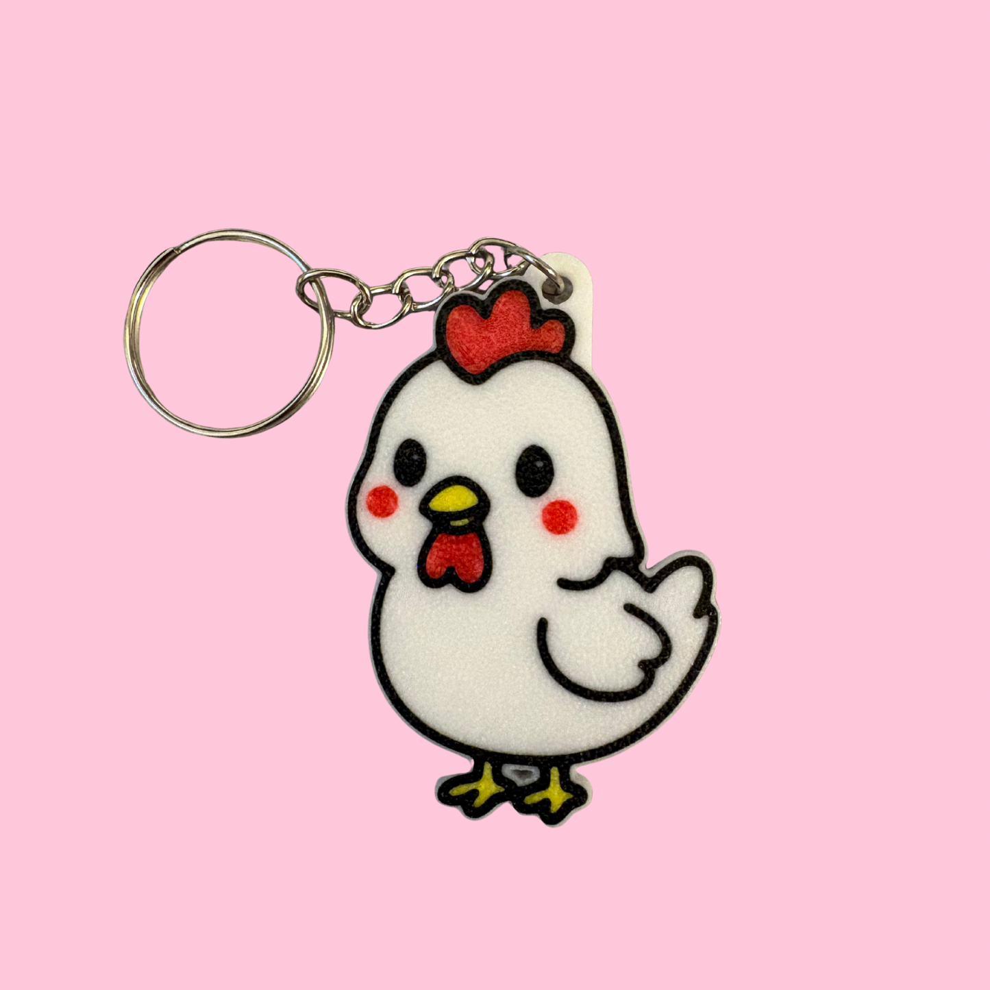Nyckelring Söt Kawaii Kyckling - Höna