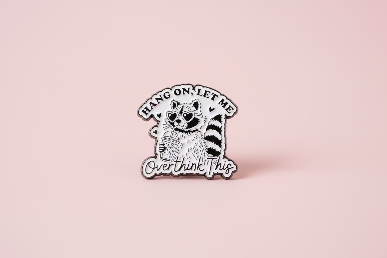 Pin - ”Hang on, let me overthink this” (Tvättbjörn)
