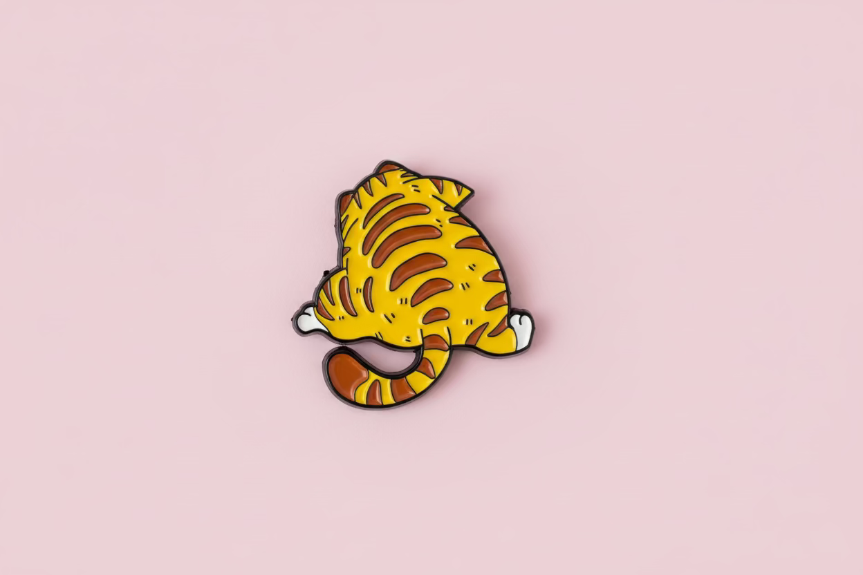 Pin - Orange katt (baksida)