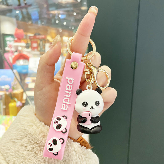 Söt Panda Nyckelring - Kawaii Accessoar för Väskor & Nycklar
