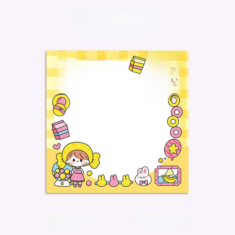 Kawaii Postit-Block - Sött Anteckningshäfte för Skola & Vardag