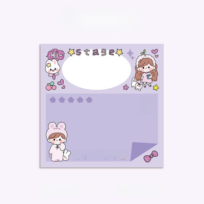 Kawaii Postit-Block - Sött Anteckningshäfte för Skola & Vardag