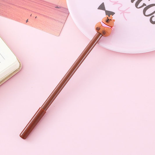 Söt Capybara Penna - Kawaii Skrivtillbehör för Skola, Kontor & Anteckningar