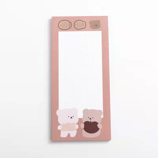 "Söta Notepads Björnar - 6.5x14.5cm Kawaii Anteckningsblock"