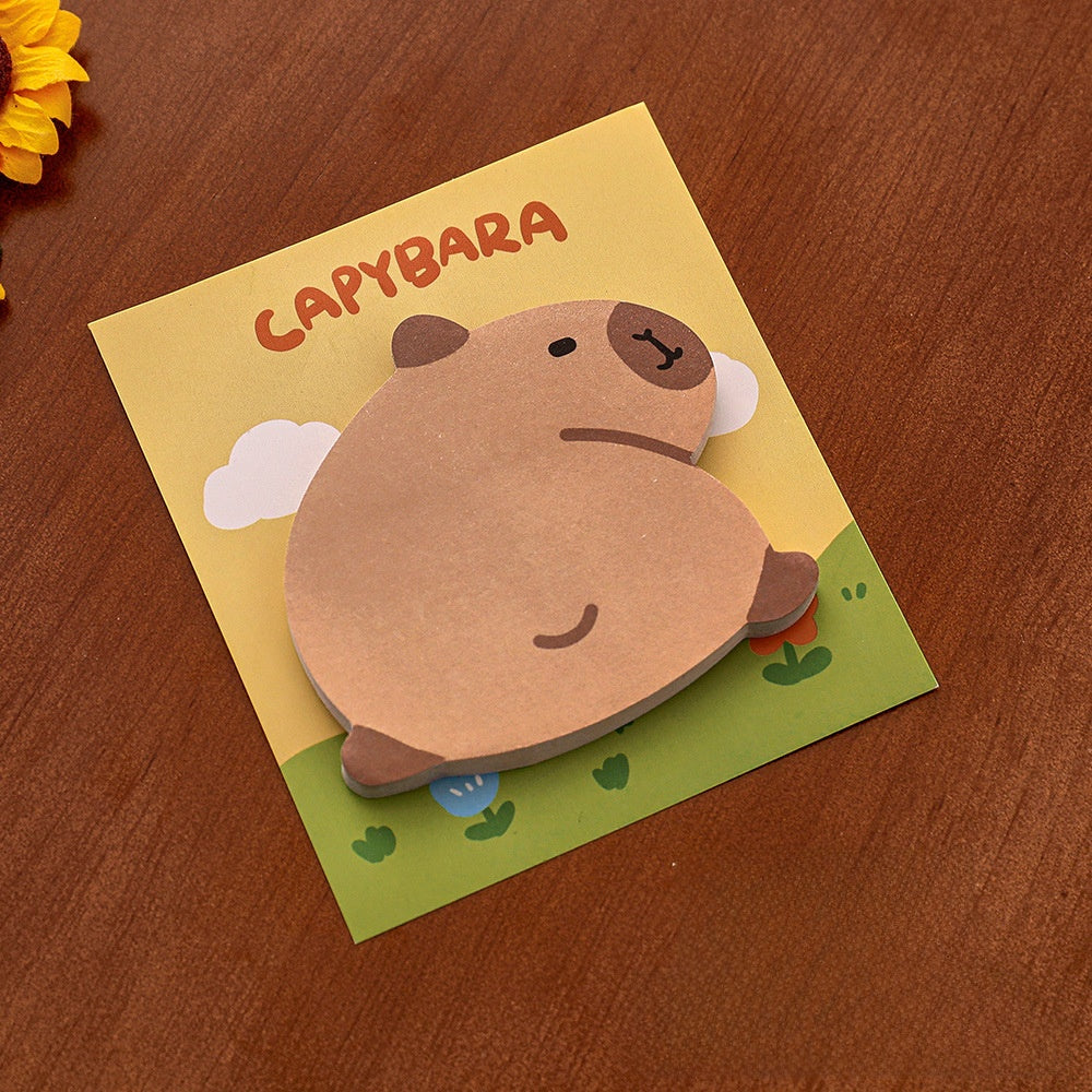Söta Capybara Post-it lappar - Kawaii Anteckningar för Skola & Kontor