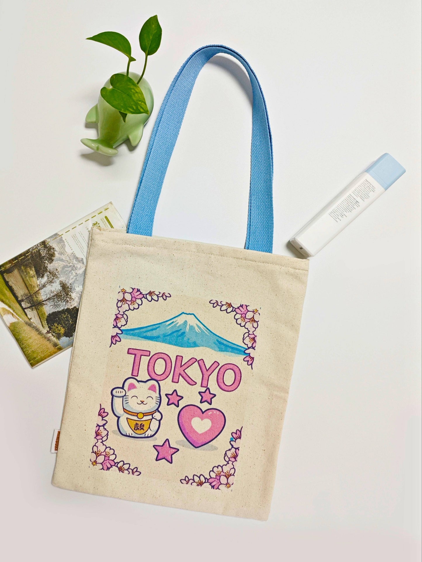 Kawaii Toteväska med Dragkedja – Japan, Fuji & Lyckokatt