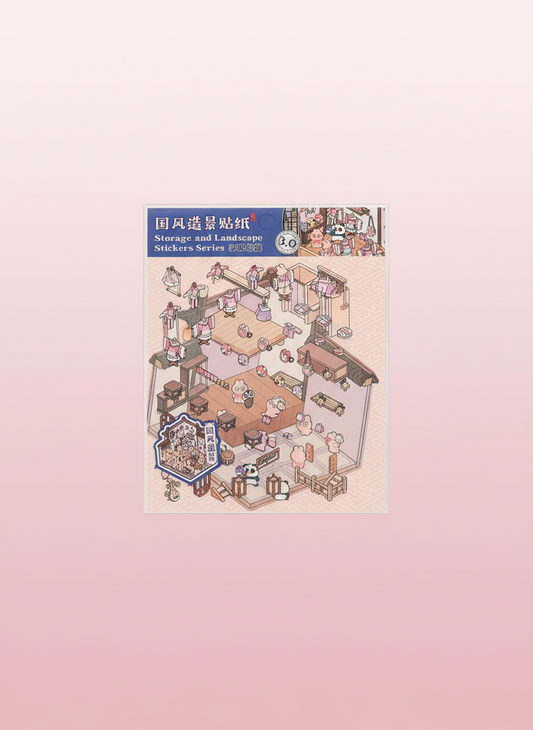 3d Sticker Scene-Butik - Pink Panda Style product photo