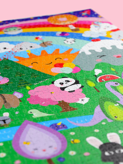 Kawaii pussel 1000 bitar – Söta figurer, färgglatt och roligt!