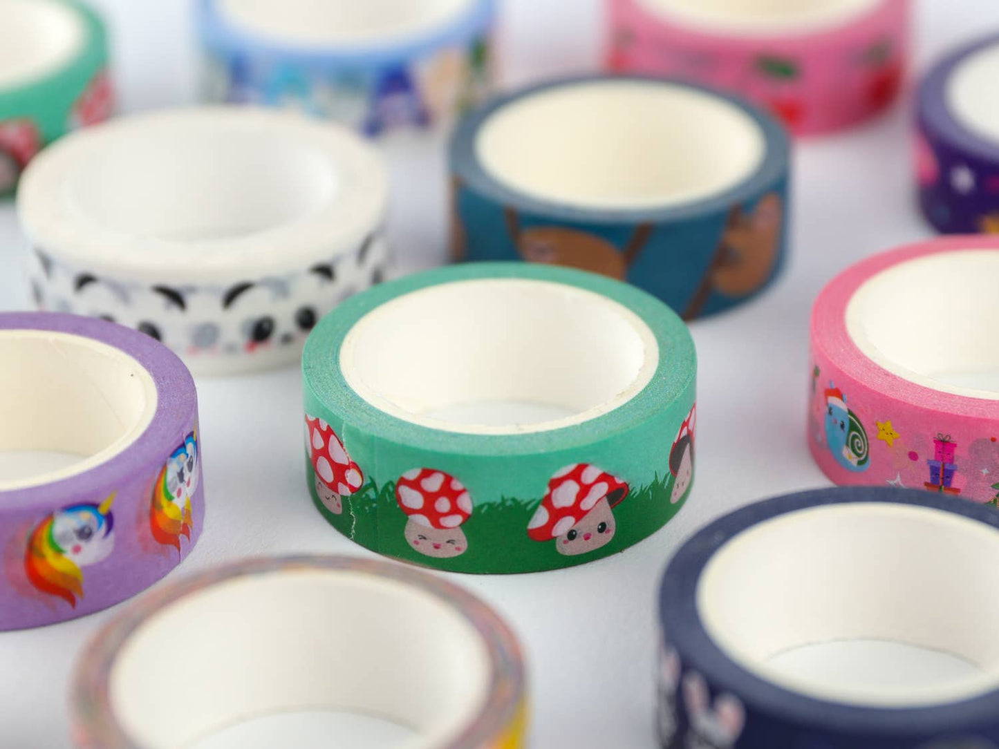 Studio Inktvis Washi Tape Flugsvamp 15mm x 10m – Kawaii Bullet Journal Tejp