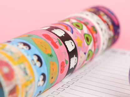 Studio Inktvis Washi Tape Avokado 15mm x 10m - Kawaii för Bullet Journal