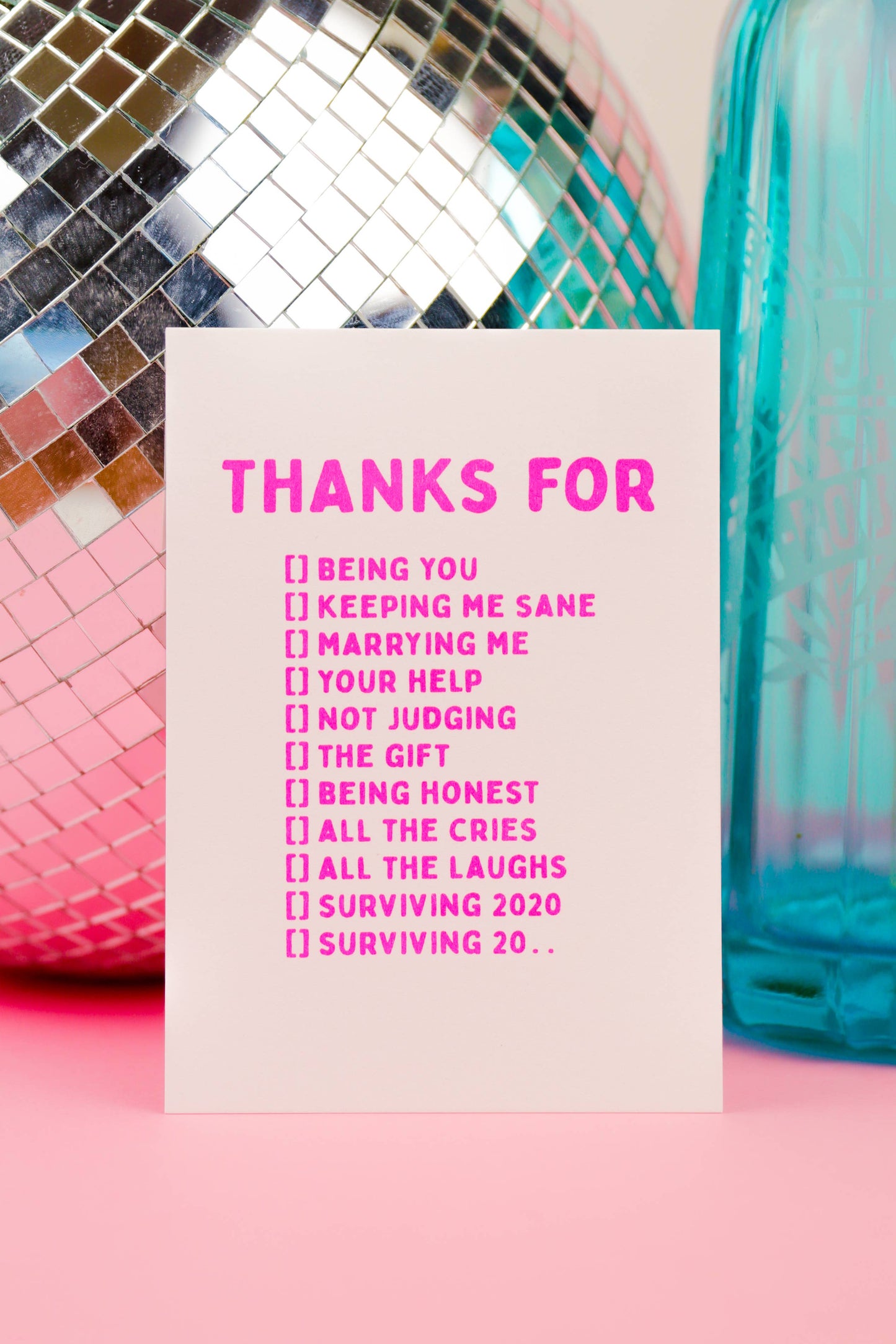 Miljövänligt Tackkort - Japanskt papper, RISO-tryck, handgjort & unikt