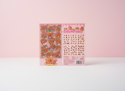 Stickerset Capybara - 6 Ark Stickers - Pink Panda Style product photo