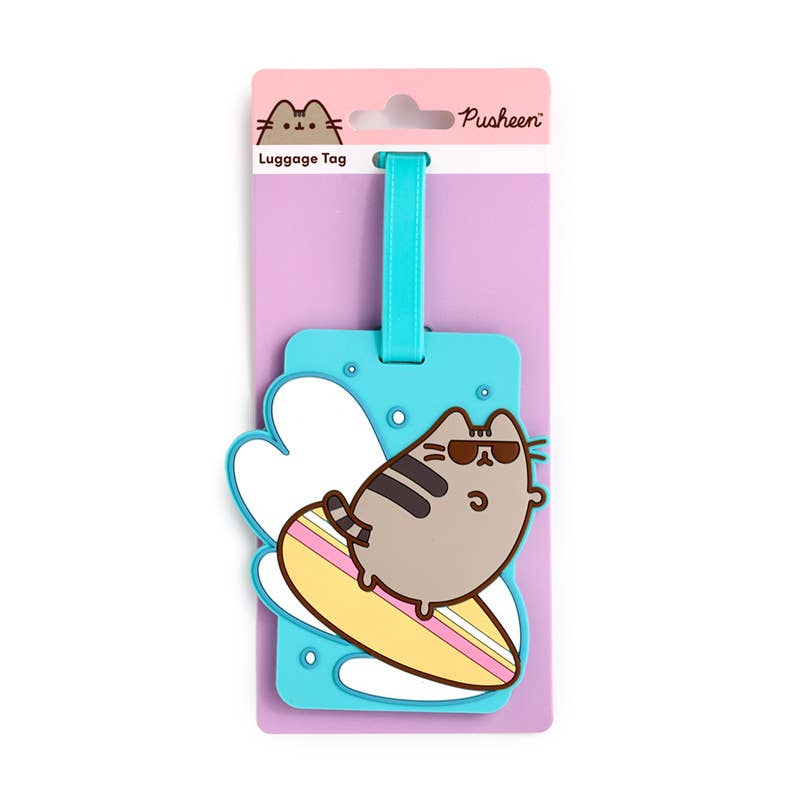 Pusheen the Cat sommar-surfare PVC bagageetikett