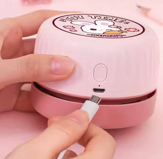Mini USB-skrivbordsdammsugare i kaninform – Uppladdningsbar och kompakt