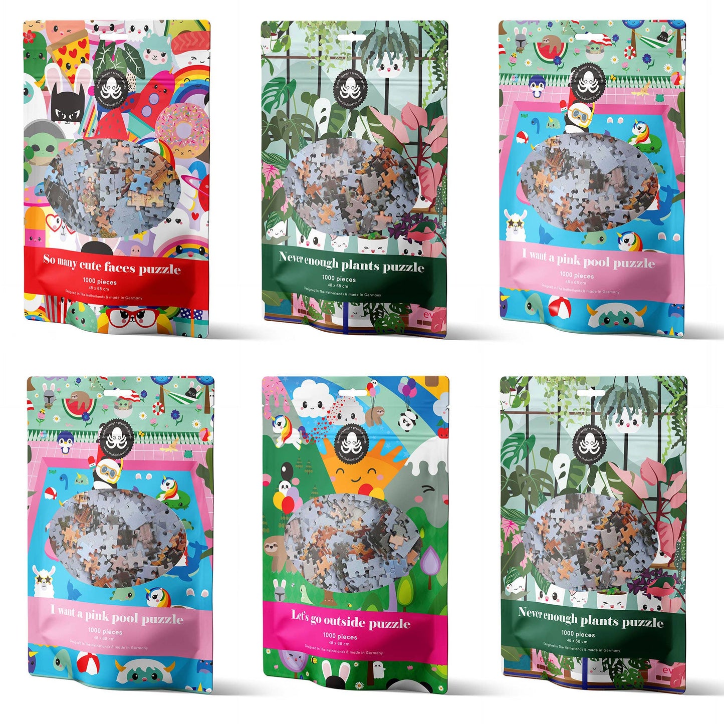 Kawaii pussel 1000 bitar – Söta figurer, färgglatt och roligt!