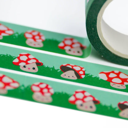 Studio Inktvis Washi Tape Flugsvamp 15mm x 10m – Kawaii Bullet Journal Tejp