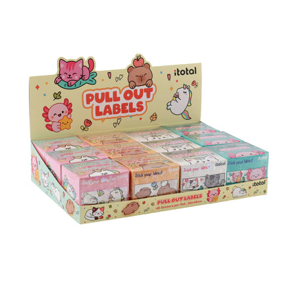 Kawaii stickers etiketter på rulle