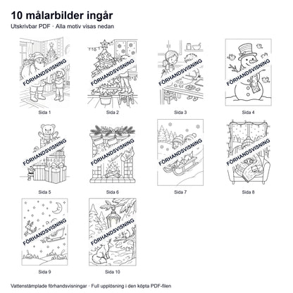 Målarsidor Jul - Nerladdning