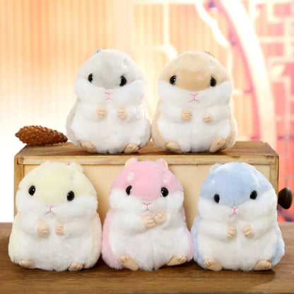 Kawaii Hamster Nyckelring - Mjuk Plysch 10 cm Väskhänge Dekoration