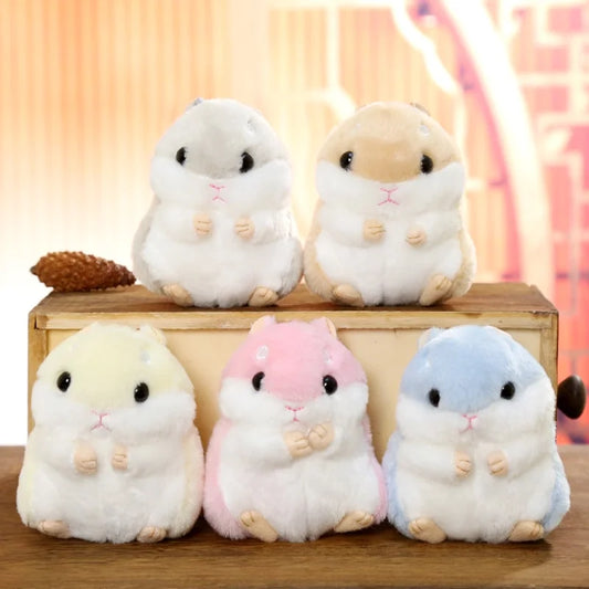 Kawaii Hamster Nyckelring - Mjuk Plysch 10 cm Väskhänge Dekoration