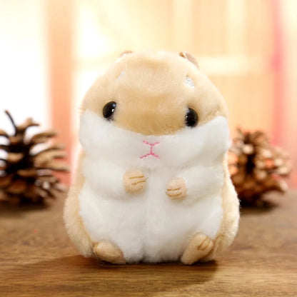 Kawaii Hamster Nyckelring - Mjuk Plysch 10 cm Väskhänge Dekoration