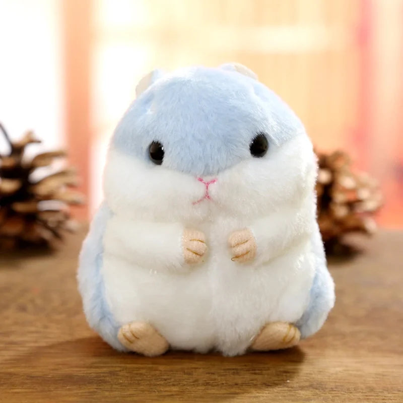 Kawaii Hamster Nyckelring - Mjuk Plysch 10 cm Väskhänge Dekoration