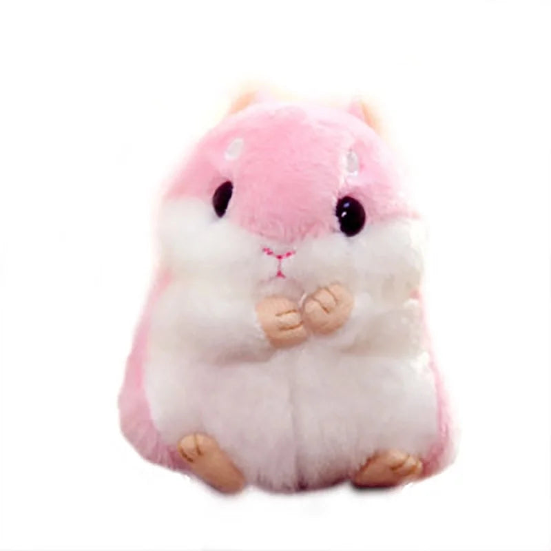 Kawaii Hamster Nyckelring - Mjuk Plysch 10 cm Väskhänge Dekoration