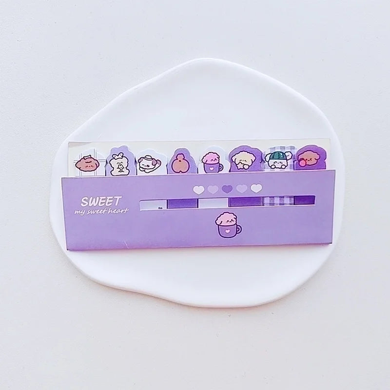 Kawaii mini-postit lappar - Söta skrivbordstillbehör för anteckningar